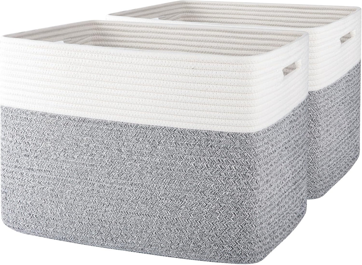 OIAHOMY Storage baskets for Shelf, Toy Storage Basket, Collapsible Storage Bins, Blanket Basket
