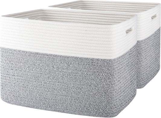 OIAHOMY Storage baskets for Shelf, Toy Storage Basket, Collapsible Storage Bins, Blanket Basket