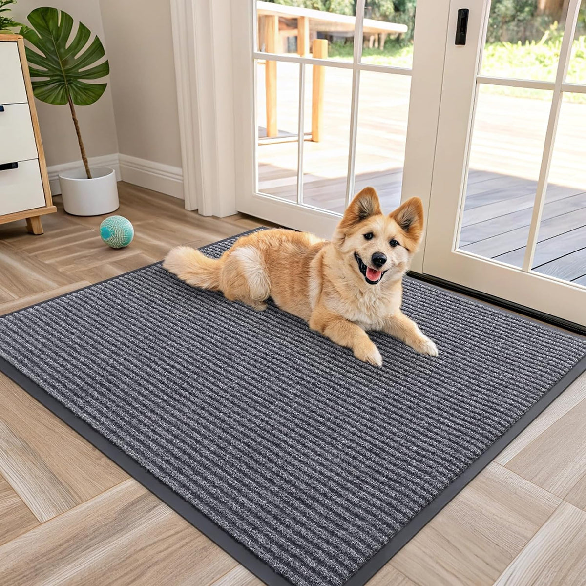 OLANLY Front Door Mat Indoor Outdoor Entrance, Waterproof Heavy Duty Doormat, Fade Resistant, Low