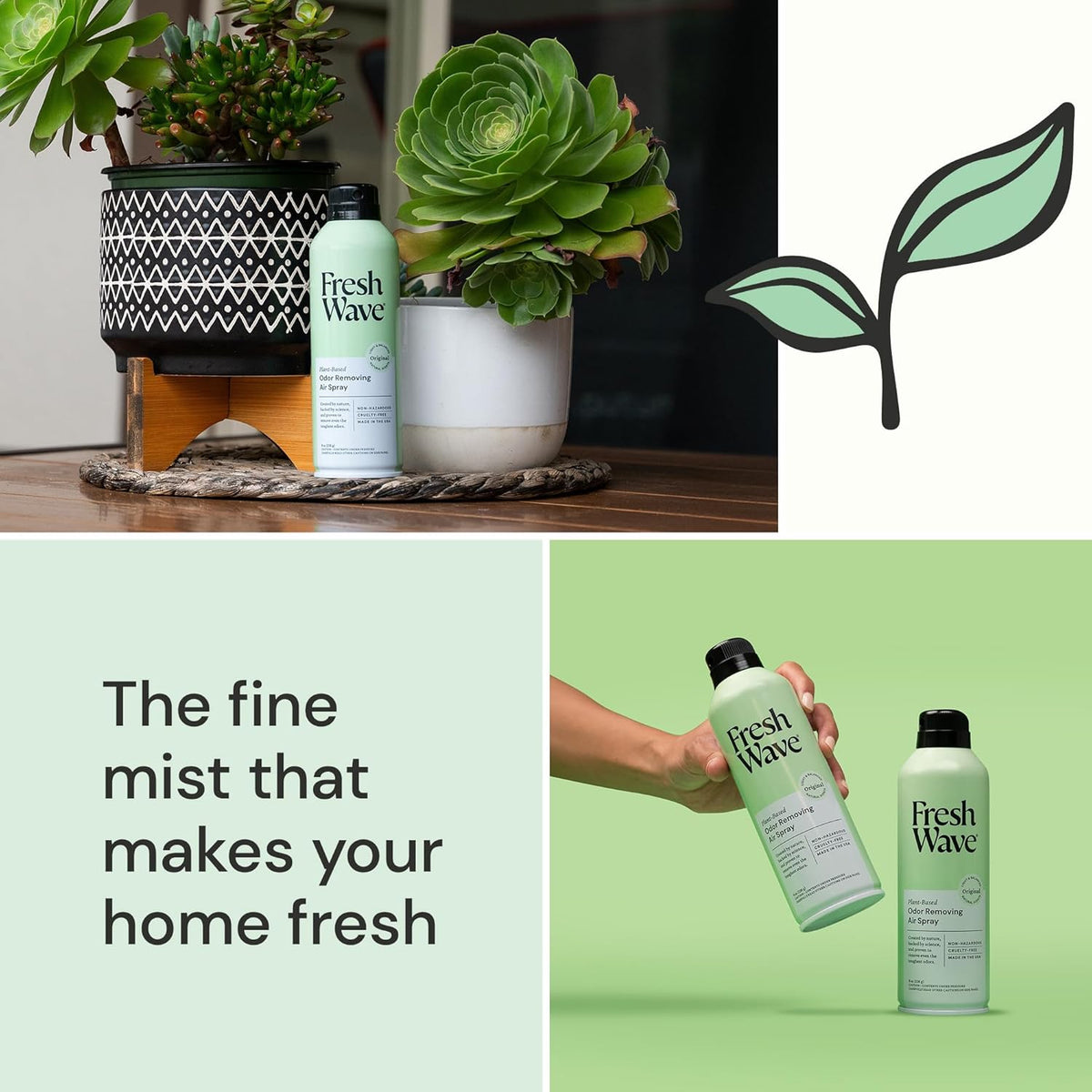 Fresh Wave Odor Eliminator Spray & Air Freshener, 8 oz. | Non-Aerosol, Fine Mist | Odor Absorbers