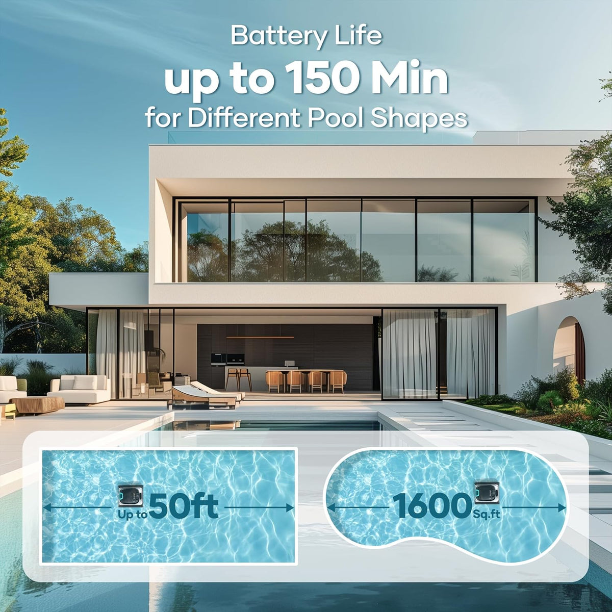 AIPER Scuba N1 Cordless Robotic Pool Cleaner, Wall & Waterline & Floor Cleaning, Smart Navigation