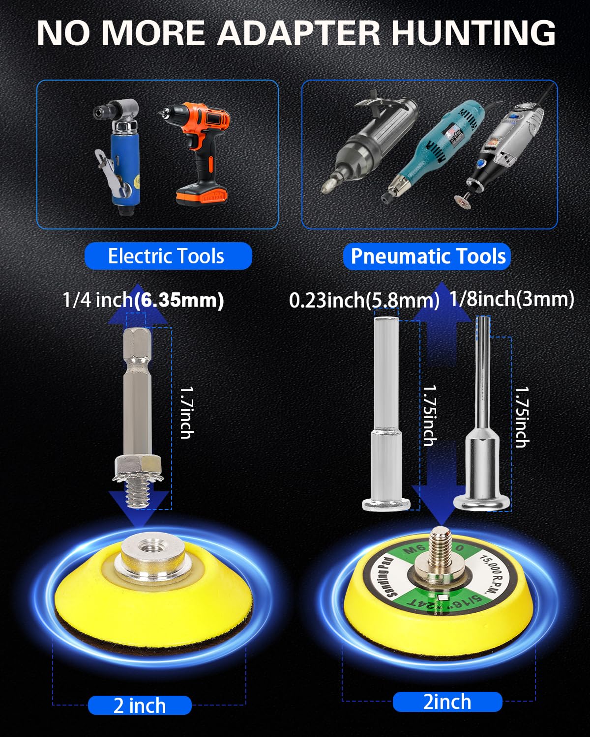 2 Inch Sanding Discs Drill Polishing Kit, 193PCS Car Headlight Restoration Kit, Hook & Loop Wet Dry