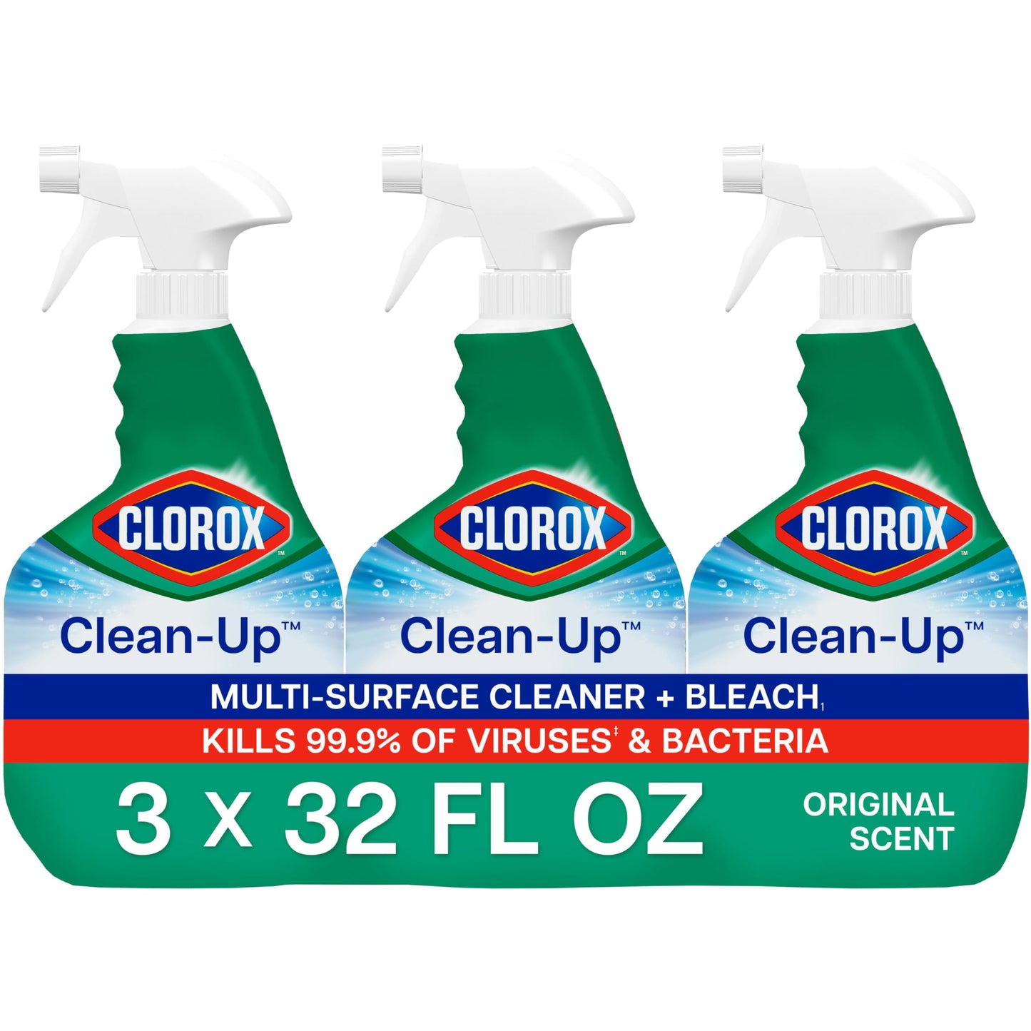 Clorox Clean-Up Multi-Surface Cleaner with Bleach, 32 fl. oz., Pack of 3