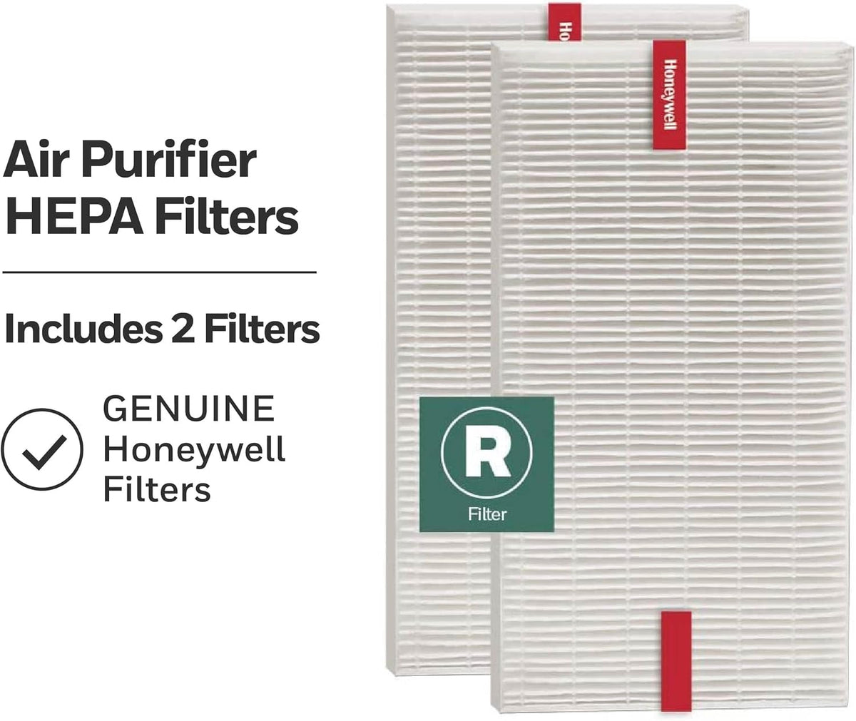 Honeywell HEPA Air Purifier Filter R, 2-Pack for HPA 100/200/300 and 5000 Series - Airborne