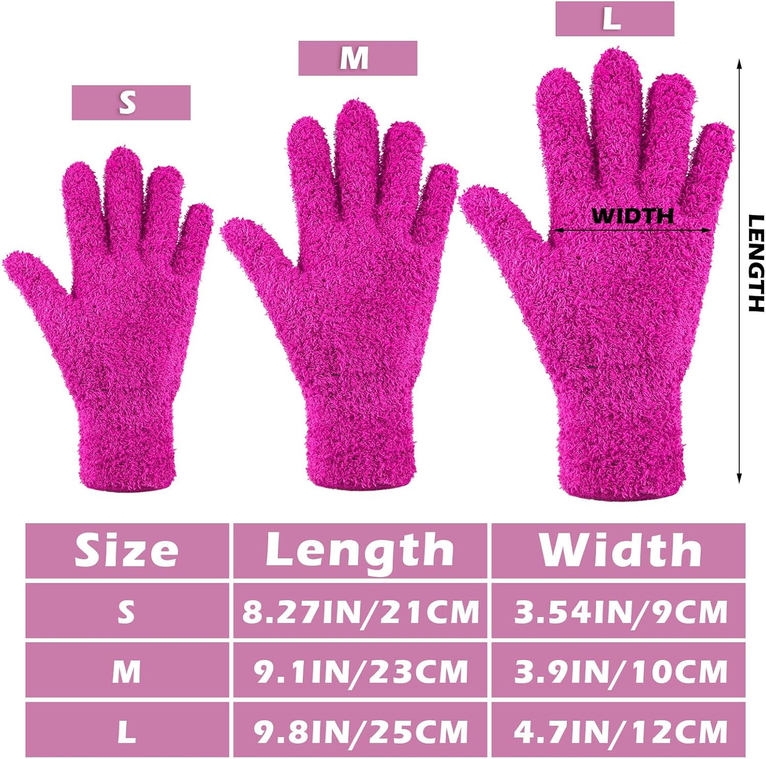Patelai 3 Pairs Microfiber Plant Dusting Gloves Leaf Cleaning Gloves for Indoor Plants, Blinds