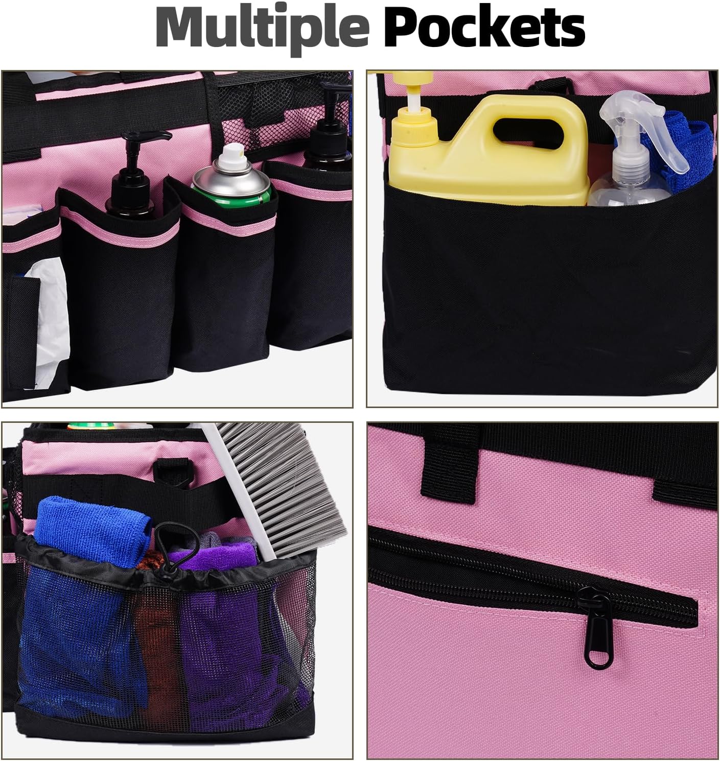 Large Cleaning Caddy, Professional Wearable Supplies Bag for Housekeepers, House Cleaners, and Car