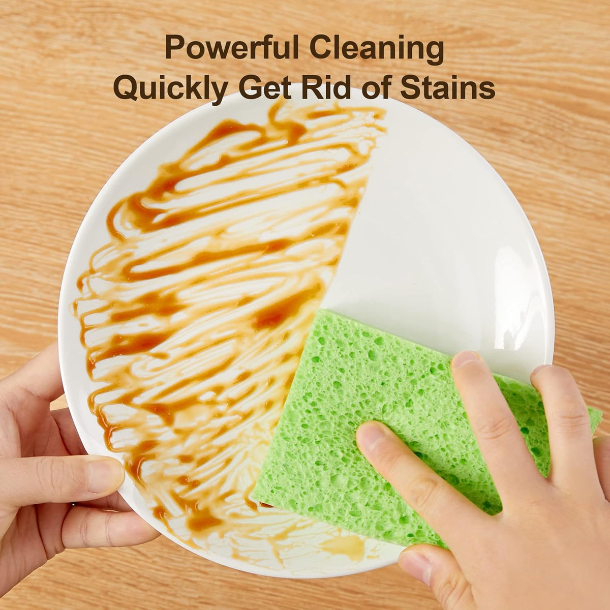 JOYMOOP Dish Sponge Scrubber, Cellulose Sponges Kitchen for Non-Scratch Washing Dishes, Household