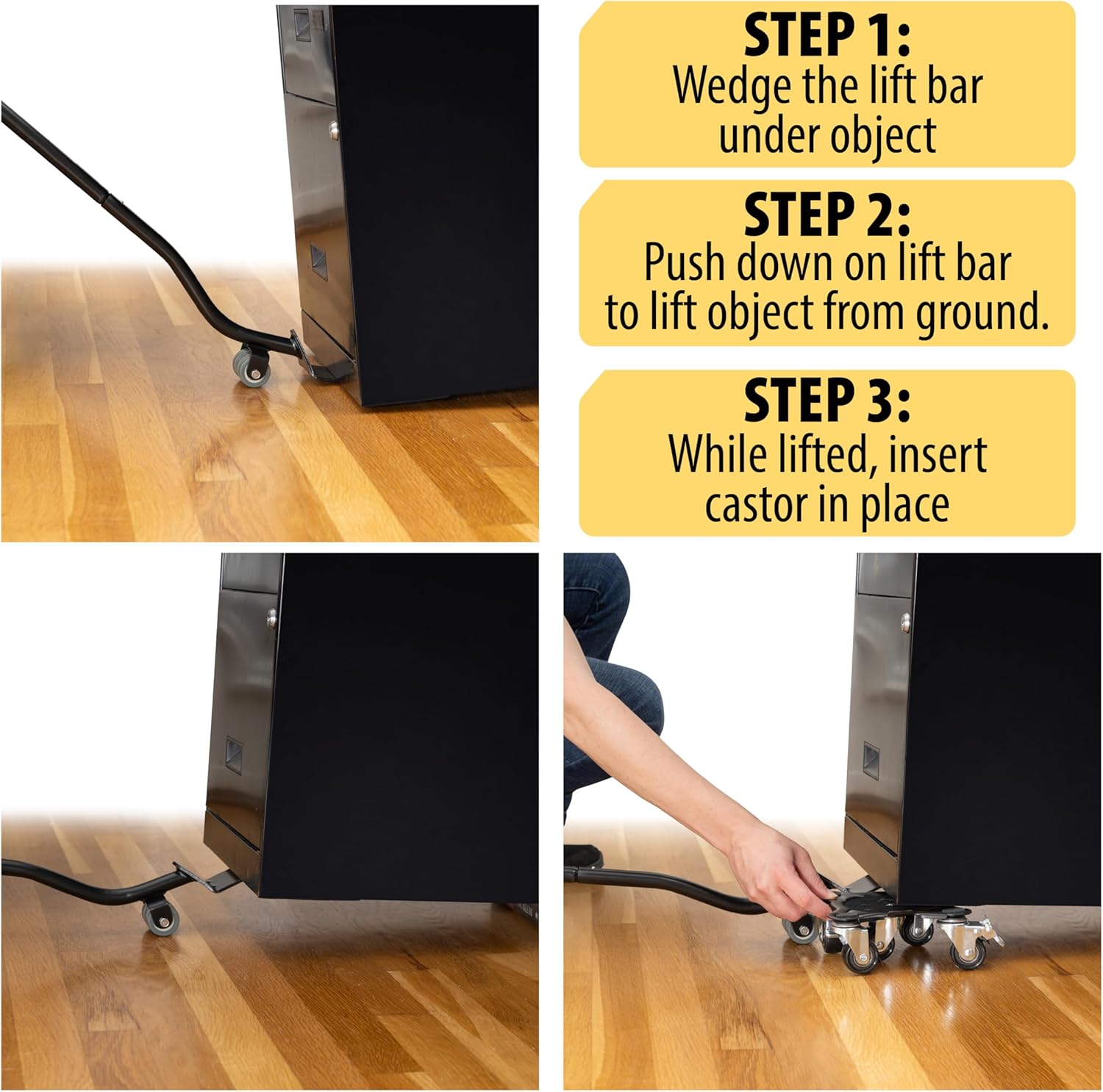 Furniture Movers with Wheels - Set of 4 Heavy Duty Furniture Lifter Tool with 2000 lbs Load