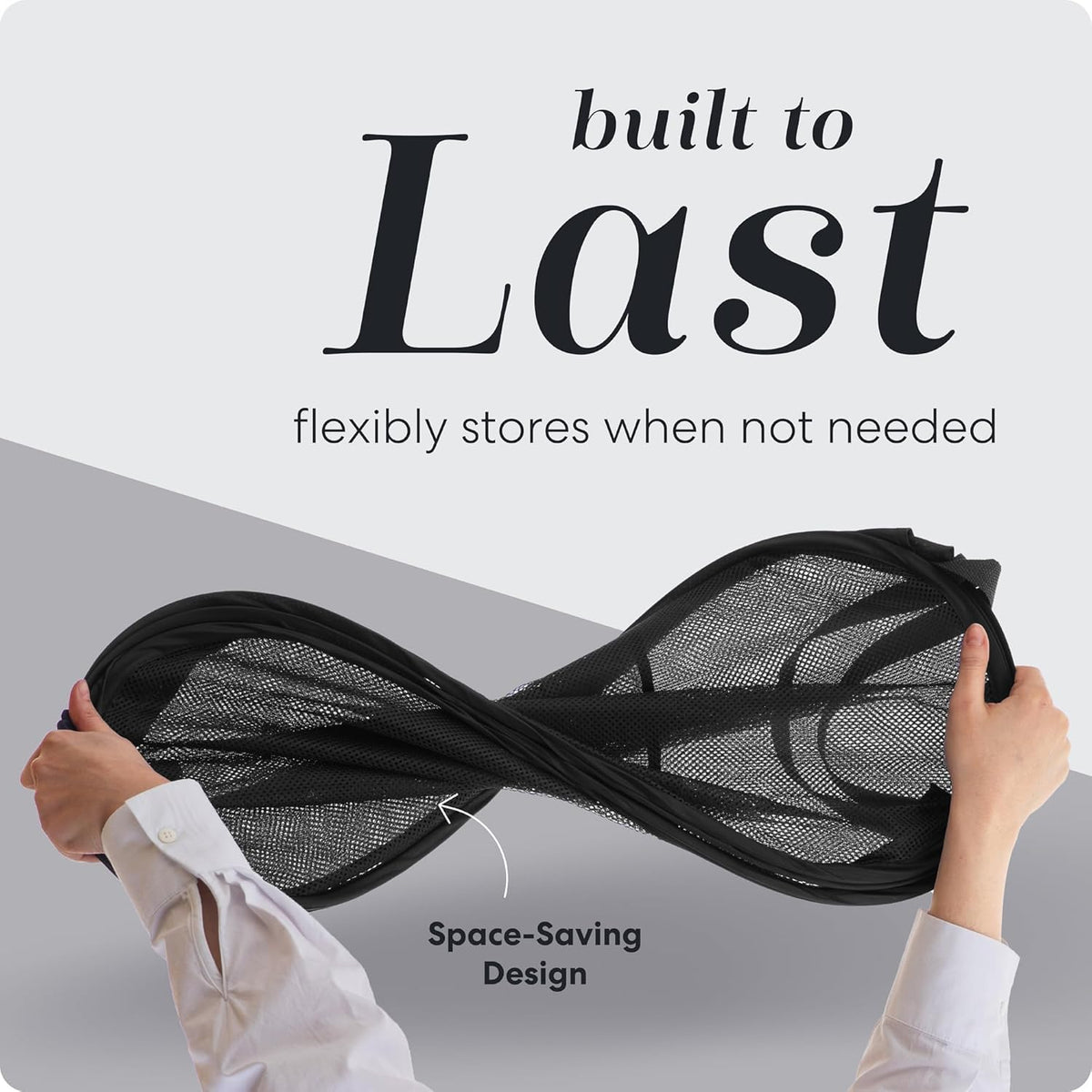 Handy Laundry Collapsible Mesh Pop Up Hamper with Wide Opening and Side Pocket - Breathable