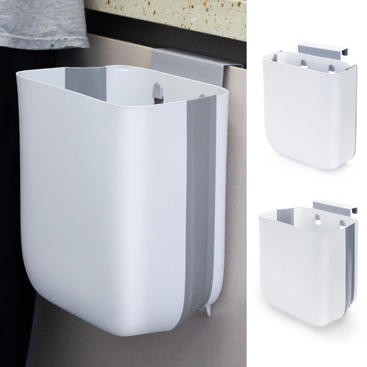 Soddeph 3.2 Gallon Foldable Hanging Trash Can for Cabinet Door,Kitchen Compost Bin,Wall-Mounted