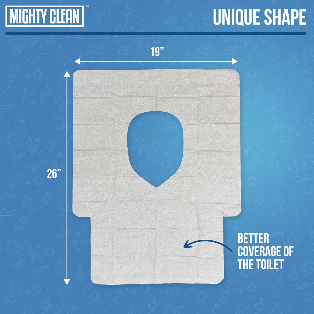 Toilet Seat Covers Flushable (100 Pack) - Upgraded XL Size| Biodegradable Paper Covers for Adults
