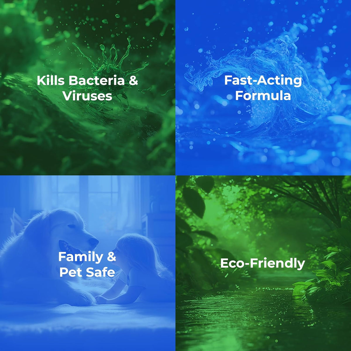 PureGreen24 Safe & Effective Disinfectant. Kills Deadly Germs including RSV COVID-19 Norovirus MRSA