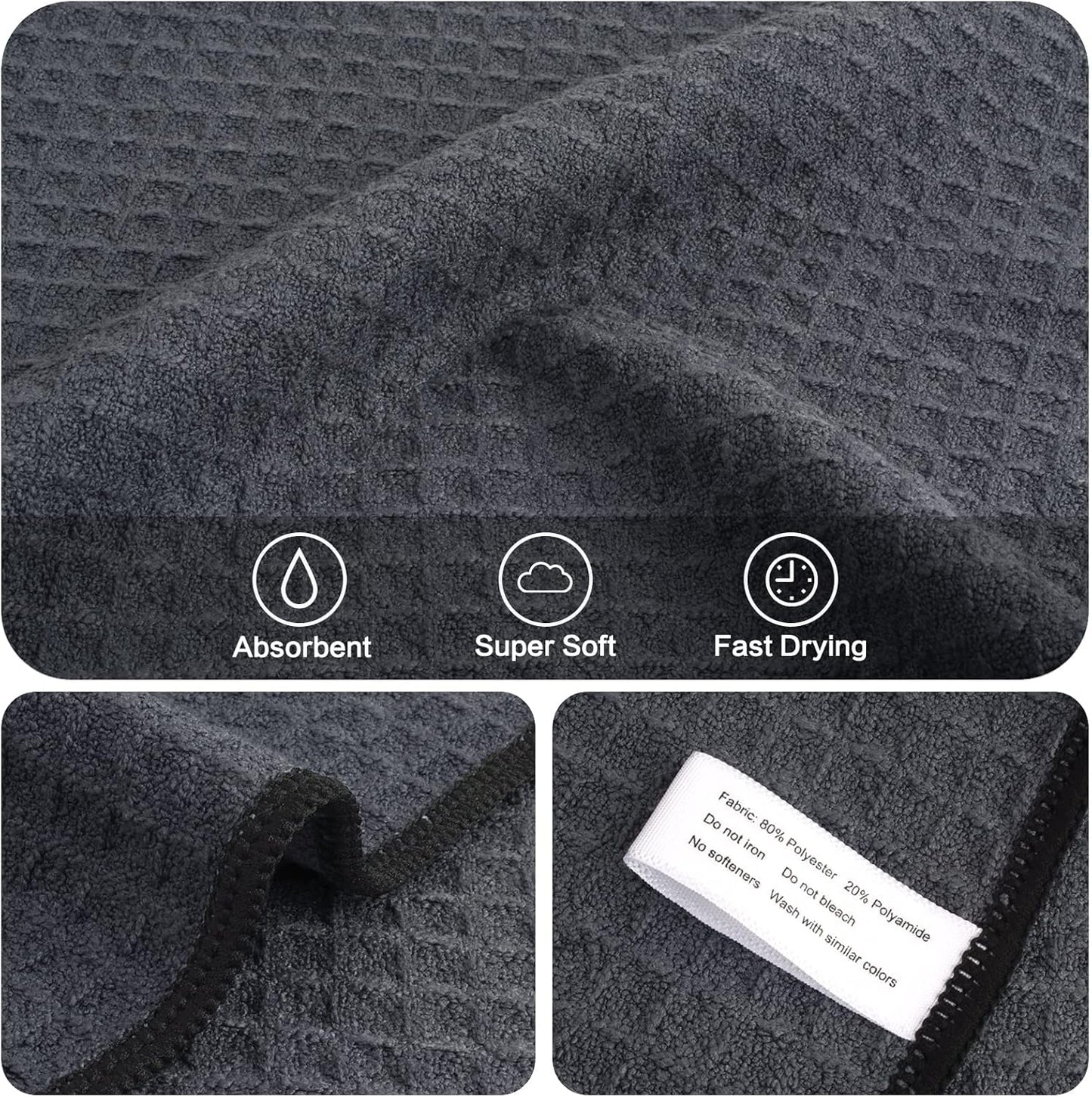 KinHwa Dish Cloths for Washing Dishes Kitchen Towels Microfiber Dish Towels for Kitchen Dish Towels