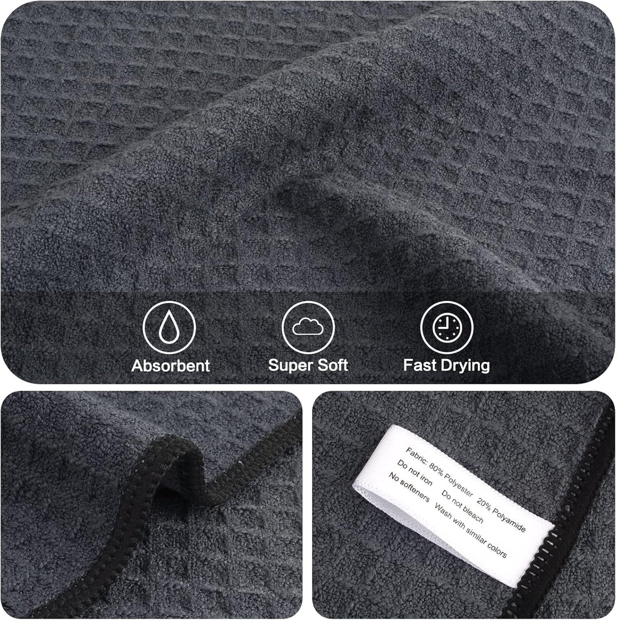 KinHwa Dish Cloths for Washing Dishes Kitchen Towels Microfiber Dish Towels for Kitchen Dish Towels