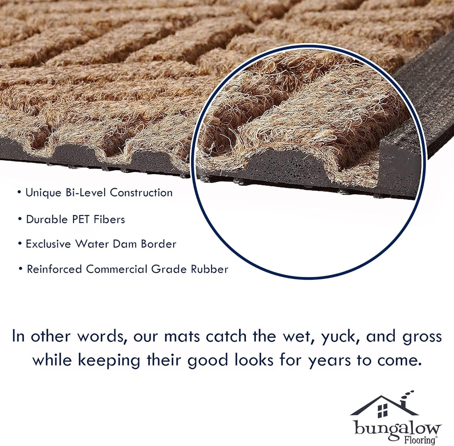 WaterHog Heavy Duty Doorway Mat, 4' x 6', Made in USA, Durable & Skid-Resistant Entryway Mat