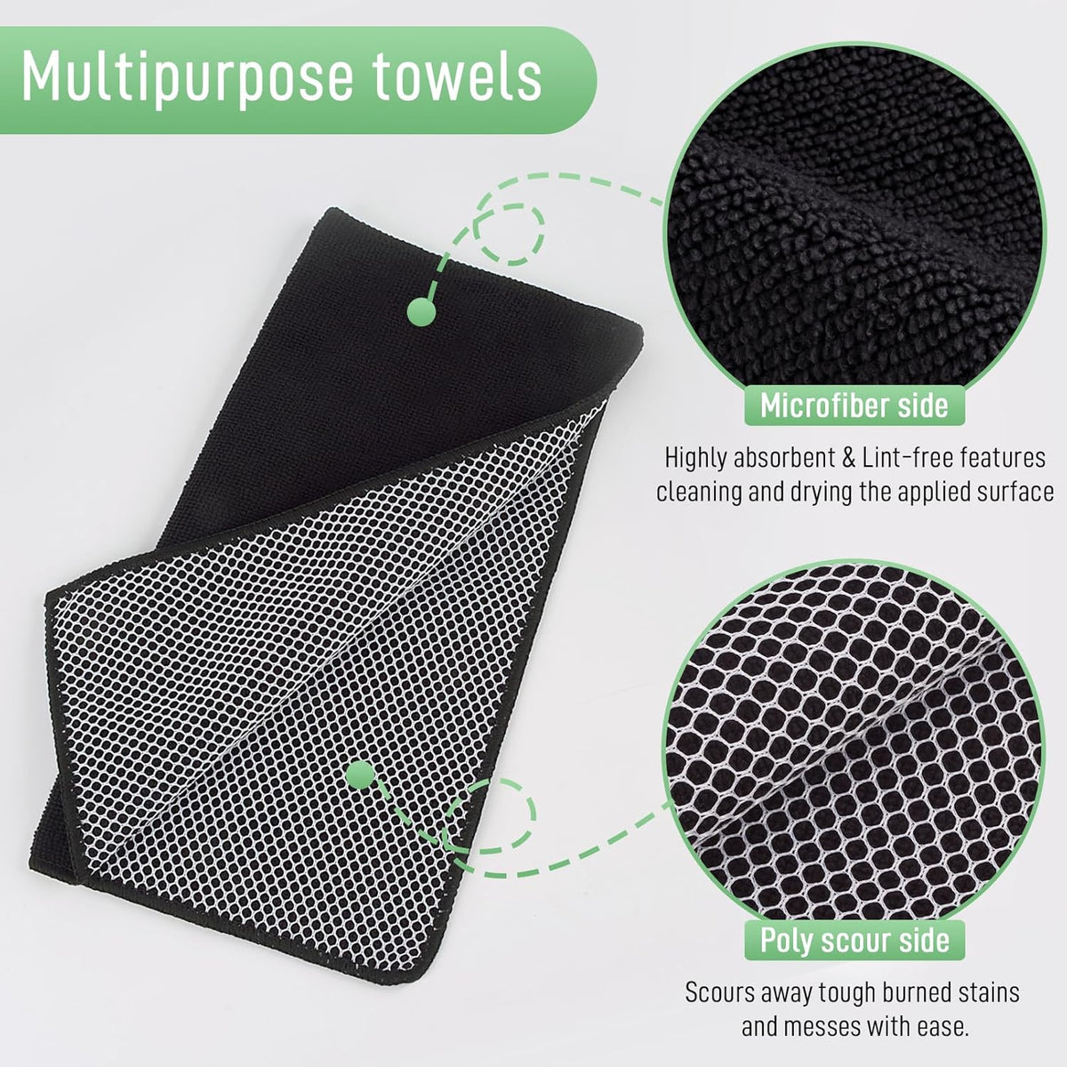 SINLAND Microfiber Dish Cloth for Washing Dishes Dish Washing Rags Best Kitchen Washcloth Cleaning