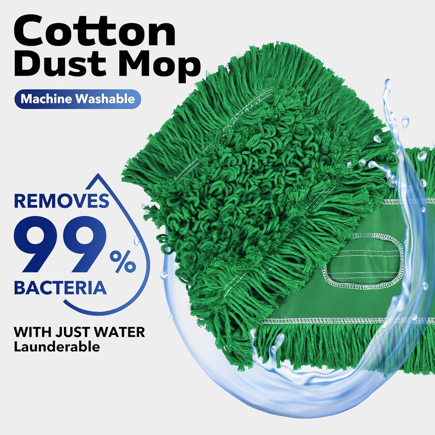 Matthew Cleaning 36'' Industrial Strength Cotton Dust Mop Refill Washable Replacement Heads for