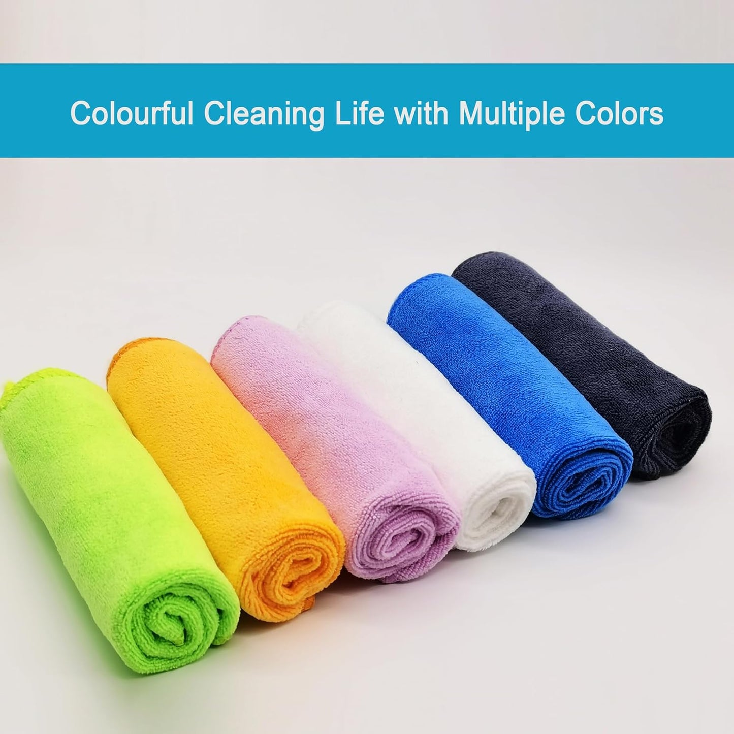 Microfiber Cloth 6Pack Cleaning Rags Absorbant Lint Free Cloth for House, Kitchen, Car, Glass