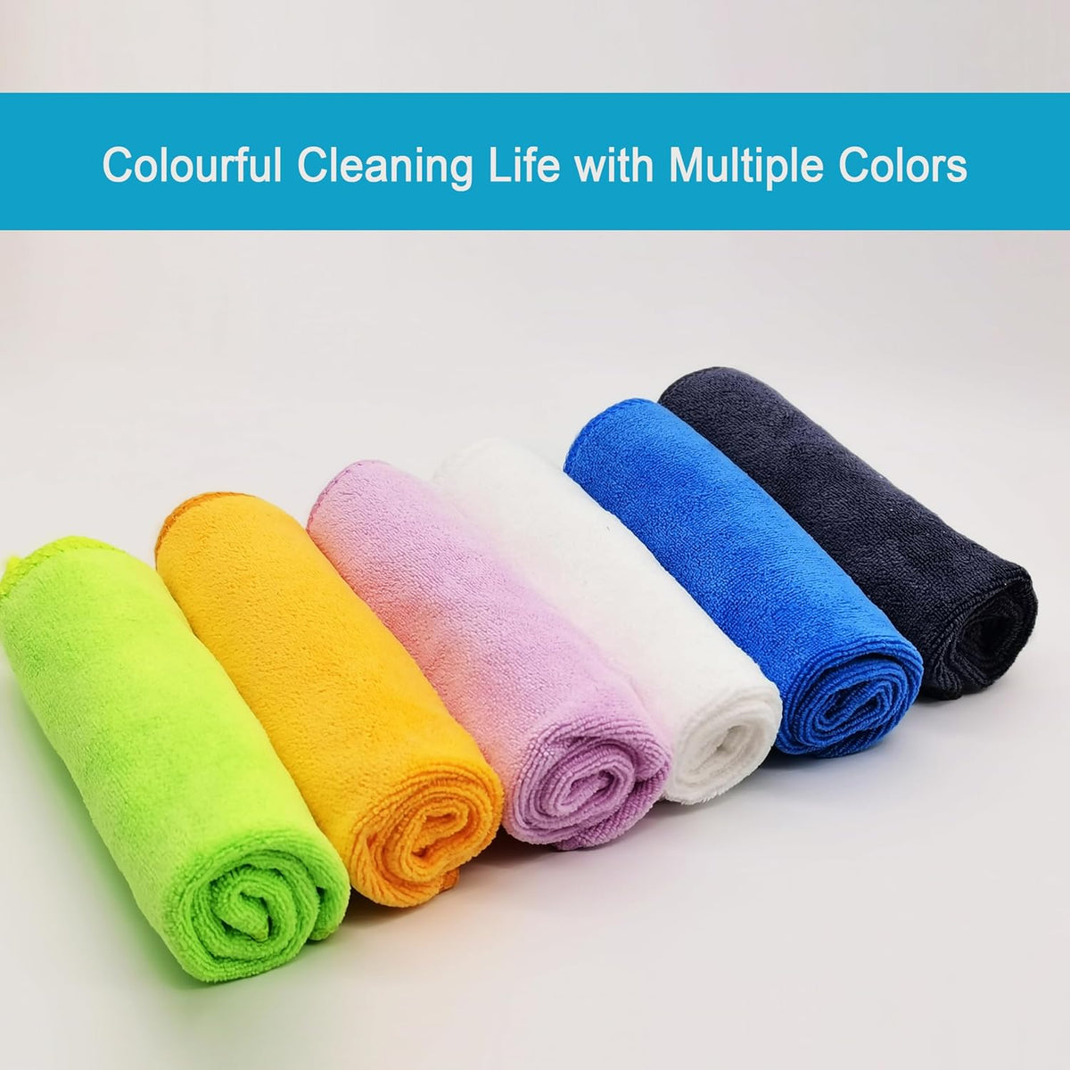 Microfiber Cloth 6Pack Cleaning Rags Absorbant Lint Free Cloth for House, Kitchen, Car, Glass