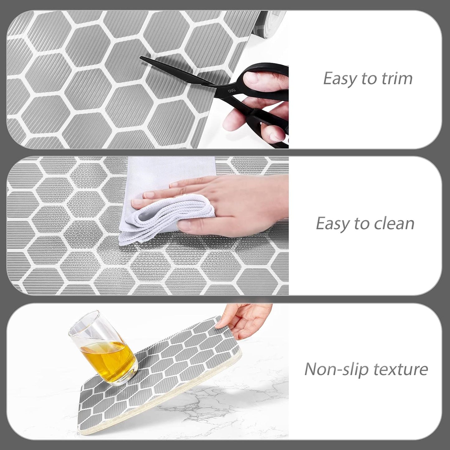 Glotoch Premium Non Slip Shelf Liner 12” X 20 Ft, Non Adhesive Drawer Liner, Waterproof Shelf Paper