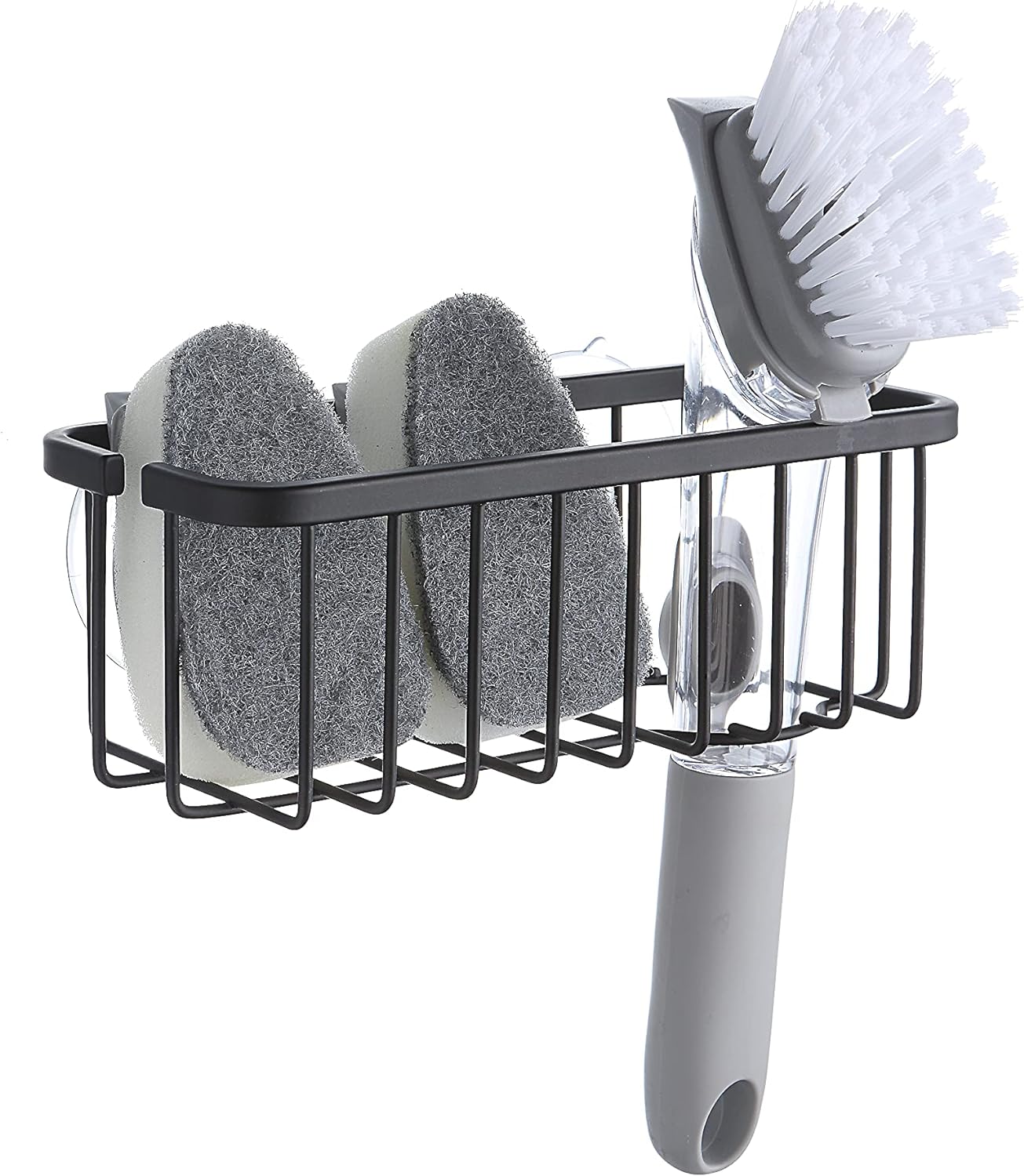 SunnyPoint NeverRust Deluxe Kitchen & Bathroom Sink Sponge Holder Organizer with Adhesive Mount