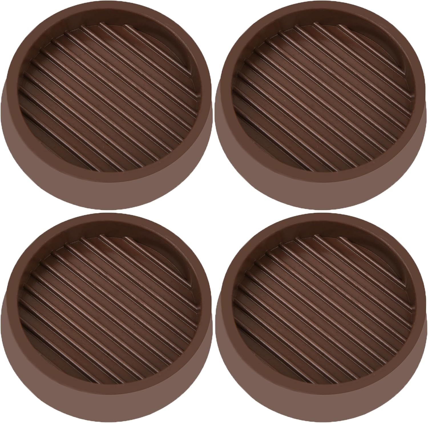 3X3 Round Rubber Caster Cups, Non Slip Furniture Pads, Anti-Slip Gripper, Anti Skid Furniture Feet