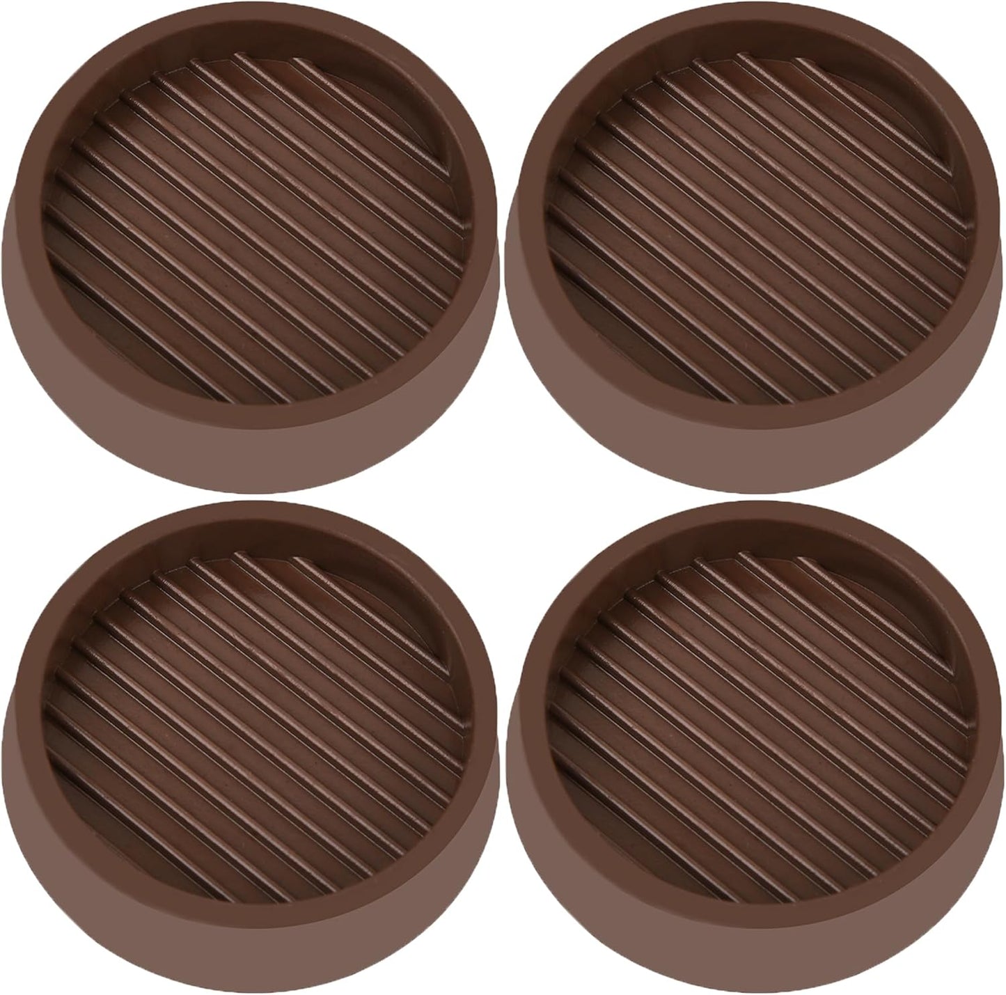 4X4 Round Rubber Caster Cups, Non Slip Furniture Pads, Anti-Slip Gripper, Anti Skid Furniture Feet