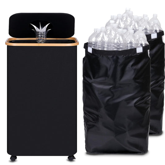 efluky Recycle Bins for Kitchen 100L (26 Gallon), Recycling Bin with Wheels and 2 Removeable and
