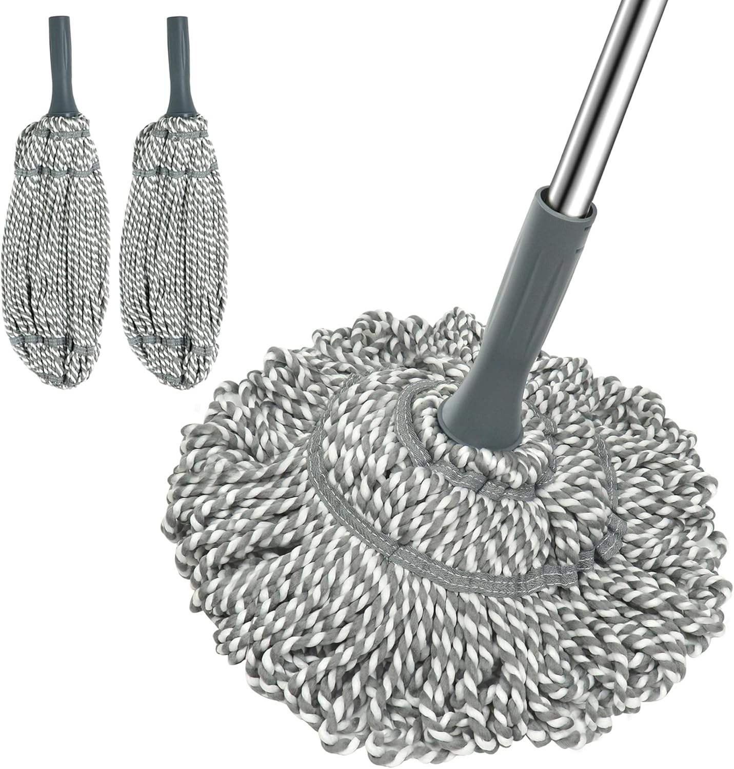 Self Wringing Mop Floor Cleaning, Easy Squeeze Twist Mop, Heavy Duty Wet Mops for Cleaning Hardwood