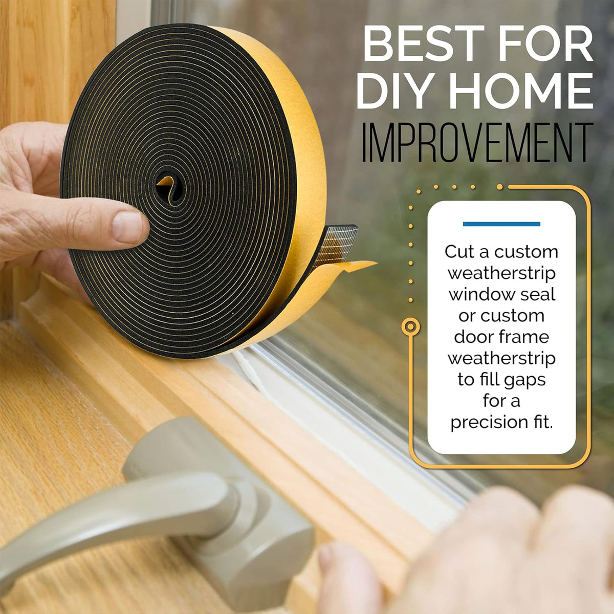High Density Foam Weather Stripping Door Seal Strip Insulation Tape Roll for Insulating Door Frame