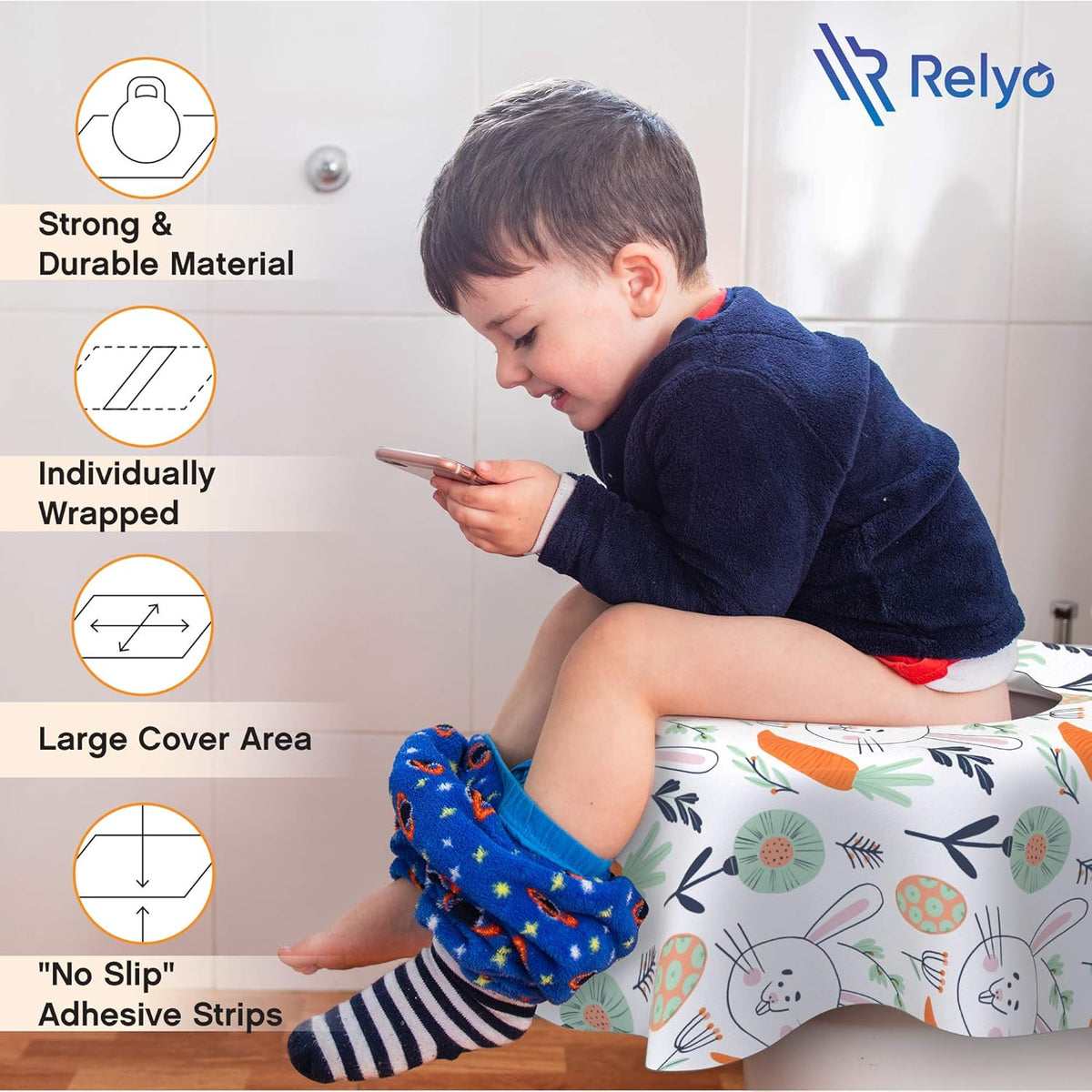 Disposable Toilet Seat Cover for Travel – 20 Pack with Covers Wrapped in Sets of 2, Non-Flushable