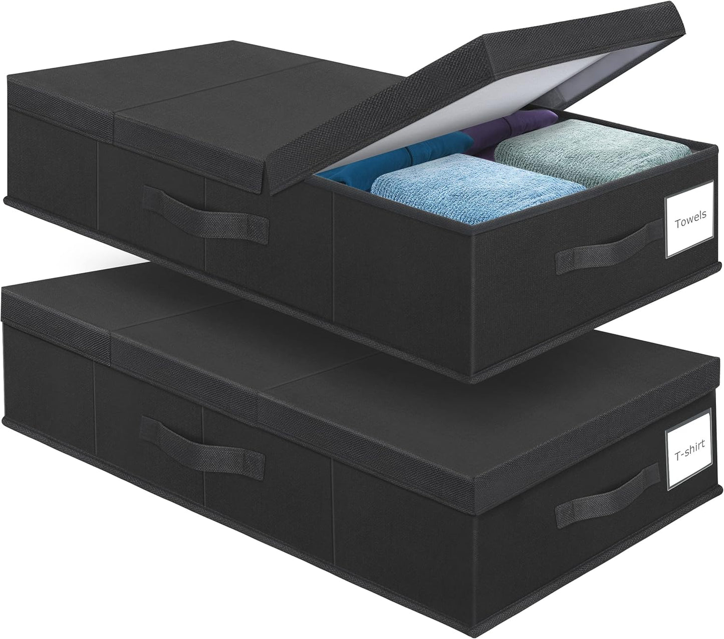 Underbed Storage Containers Bin with Lids (Set of 2) Large Under Bed Storage Organizer Box with