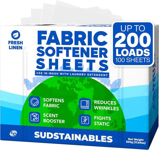 Sudstainables Fabric Softener Sheets for Washer – Laundry Softener Sheets for Washing Machines
