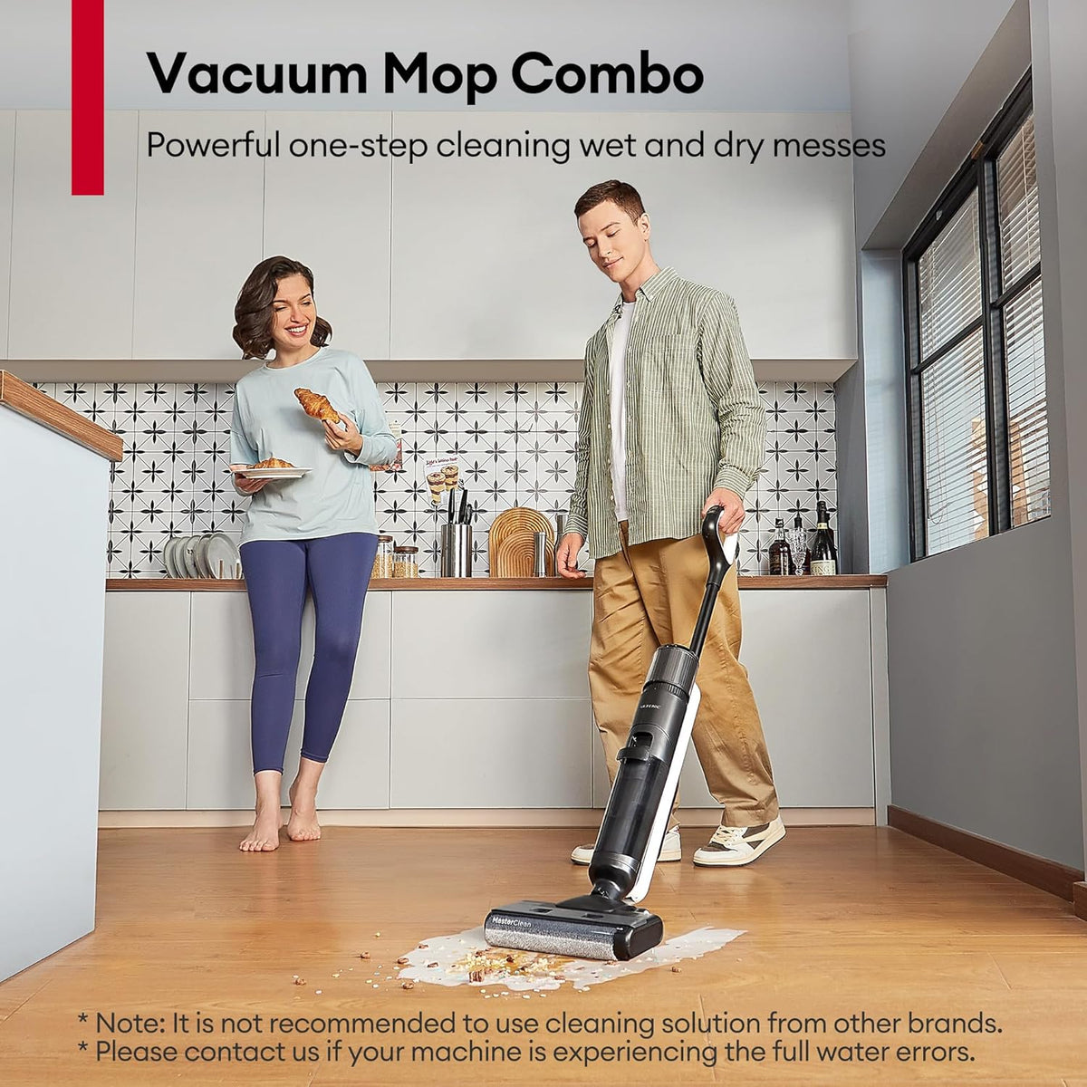 Ultenic Wet Dry Vacuum Cleaner, Cordless Vacuum Mop Combo with Self-Cleaning, 50min Runtime, Smart