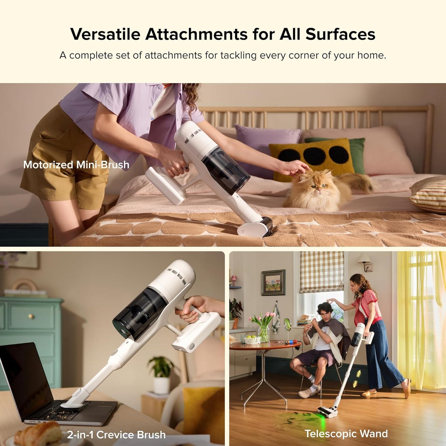 roborock H60 Hub Cordless Stick Vacuum Cleaner with Auto-Empty Dock, 115AW Suction for Carpets and