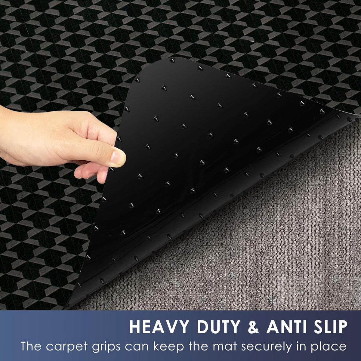 Vicwe Office Chair Mat for Carpet, 48" x 40"Anti-Slip Waterproof Floor Protector Desk Chair Mat for
