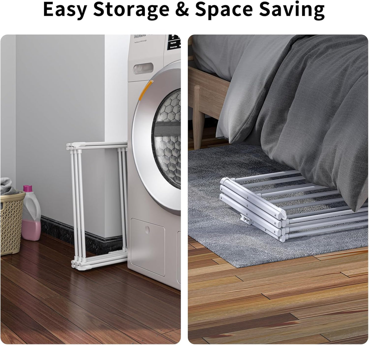 3 Tier Clothes Drying Rack,Foldable & Portable Clothing Drying Rack,Space-Saving Design, Indoor &