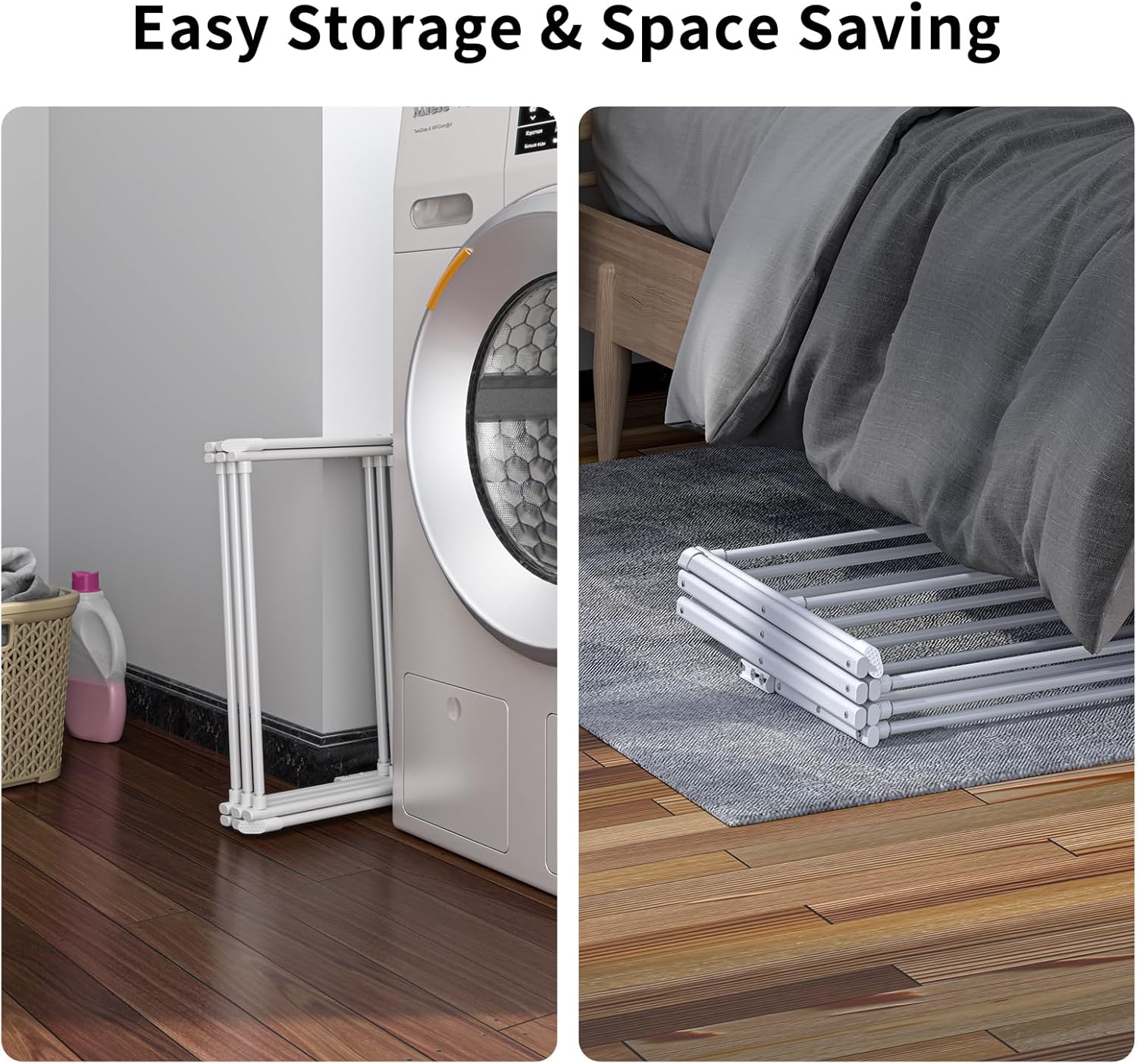 3 Tier Clothes Drying Rack,Foldable & Portable Clothing Drying Rack,Space-Saving Design, Indoor &