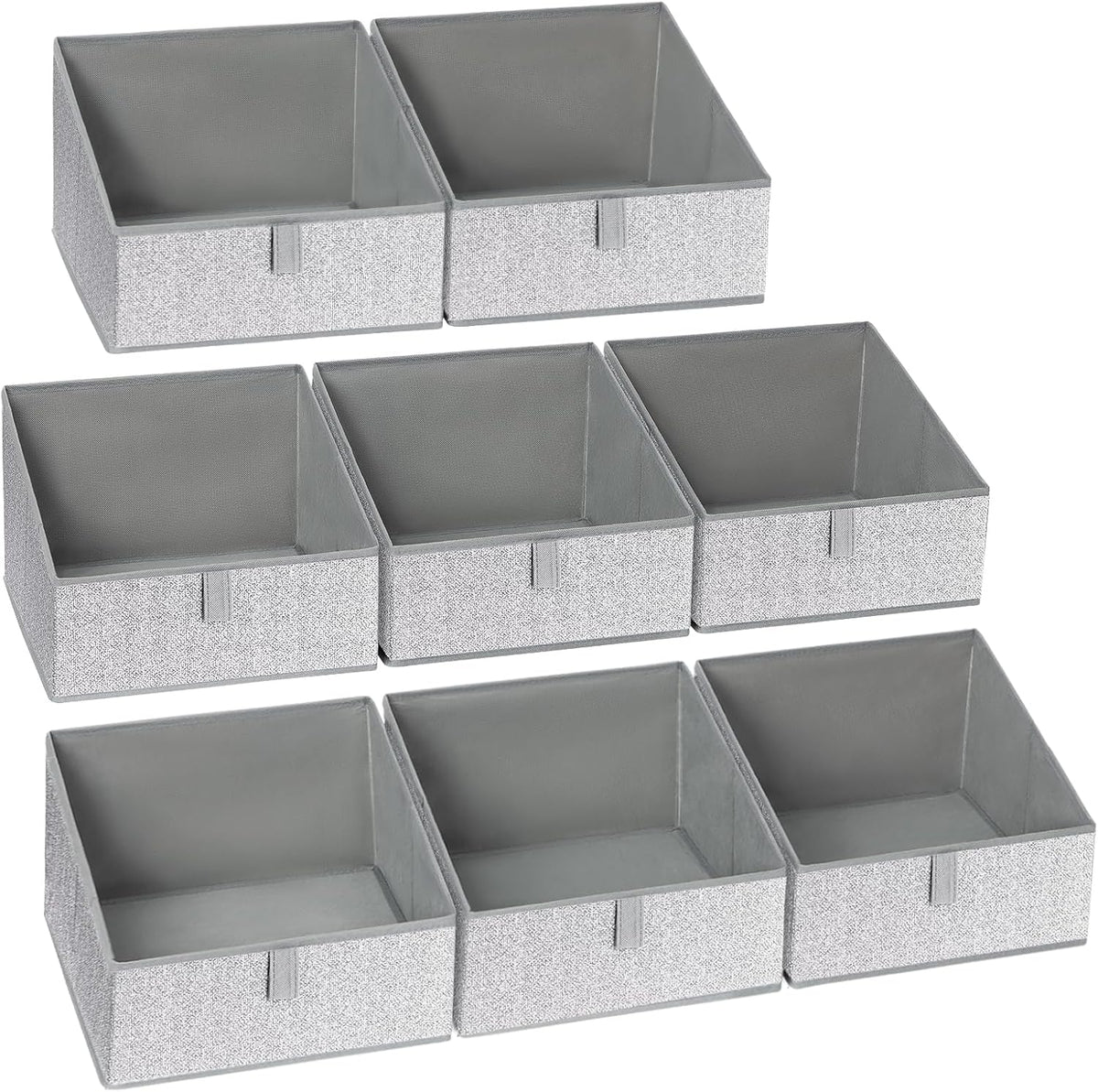 DIMJ Trapezoid Storage Bins, Closet Storage Bins with Handle, Foldable Closet Organizers and