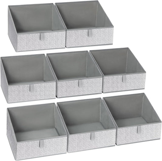 DIMJ Trapezoid Storage Bins, Closet Storage Bins with Handle, Foldable Closet Organizers and
