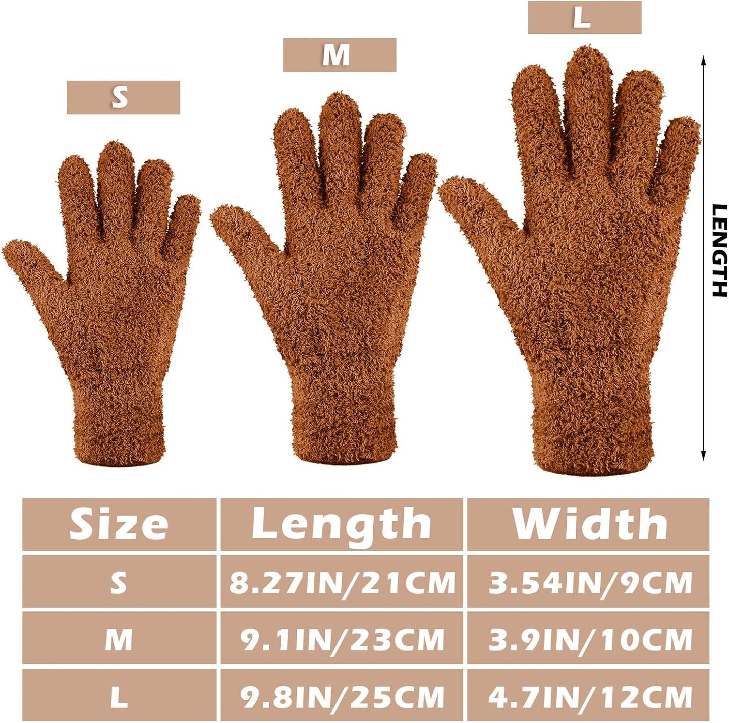 Patelai 3 Pairs Microfiber Plant Dusting Gloves Leaf Cleaning Gloves for Indoor Plants, Blinds