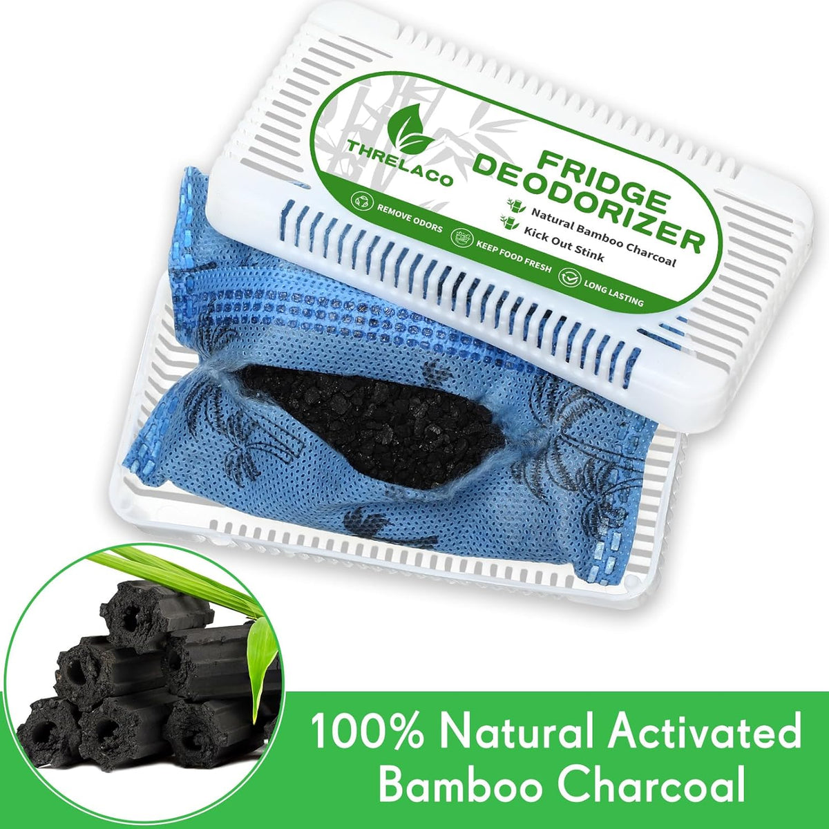15 Pack Refrigerator Deodorizer Activated Charcoal Fridge Deodorizer Odor Eliminator for
