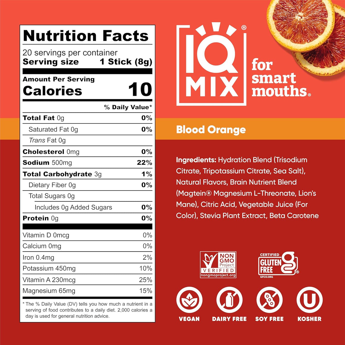 IQMIX Hydration Electrolyte Powder – 4-in-1 Formula for Hydration, Mental Clarity, Mood and