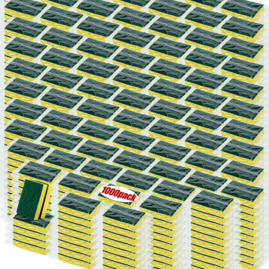 Tanlade 1000 Pcs Individually Wrapped Sponge Dishwashing Sponge Bulk Non Scratch Scrub Sponges