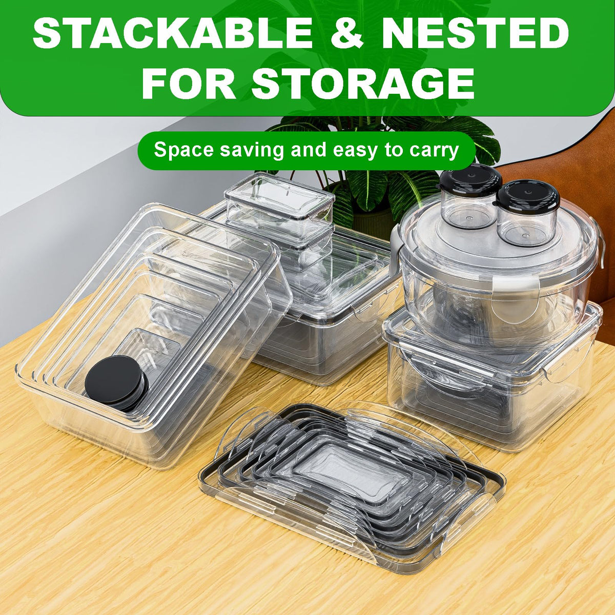 54 Pcs Food Storage Containers with Lids Airtight, (27 Containers &27 Lids) Reusable BPA-Free