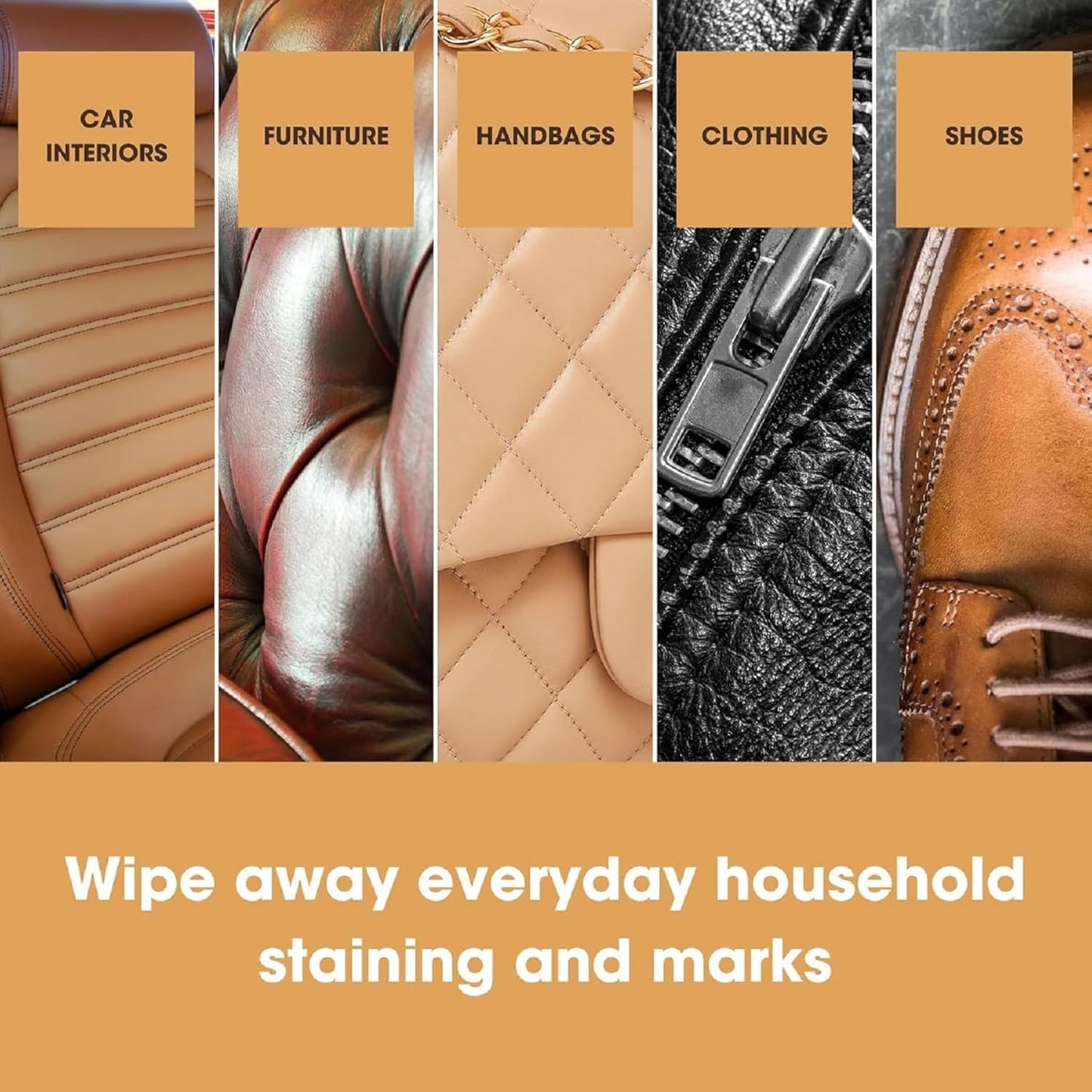 Furniture Clinic Leather Cleaning Wipes | 80 Count | Clean & Restore Leather & Vinyl Furniture