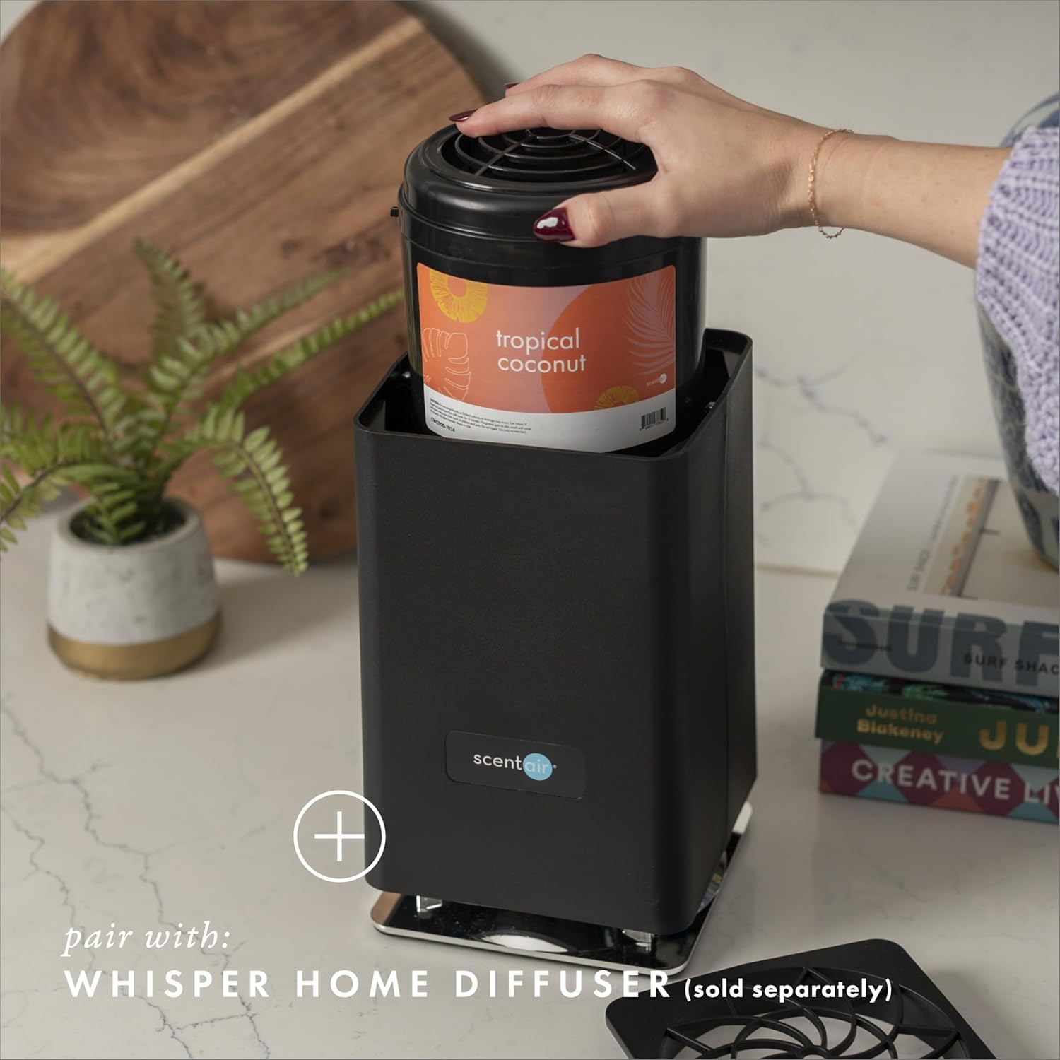 ScentAir Whisper Home Monthly Plug-in Refill, Fragrance Cartridge for Home and Office, Tropical
