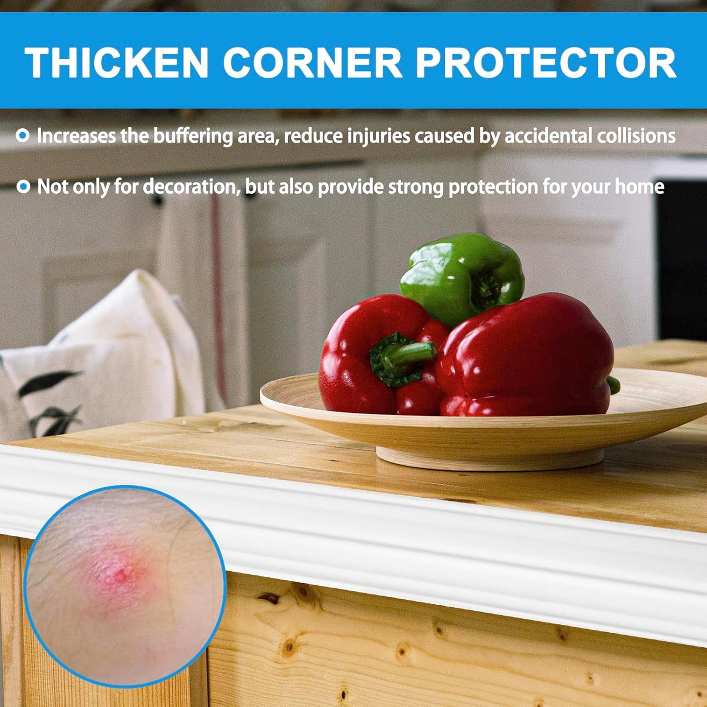 Wall Corner Protector Peel and Stick Corner Trim Molding Flexible Inside & Outside Wall Edge Guard