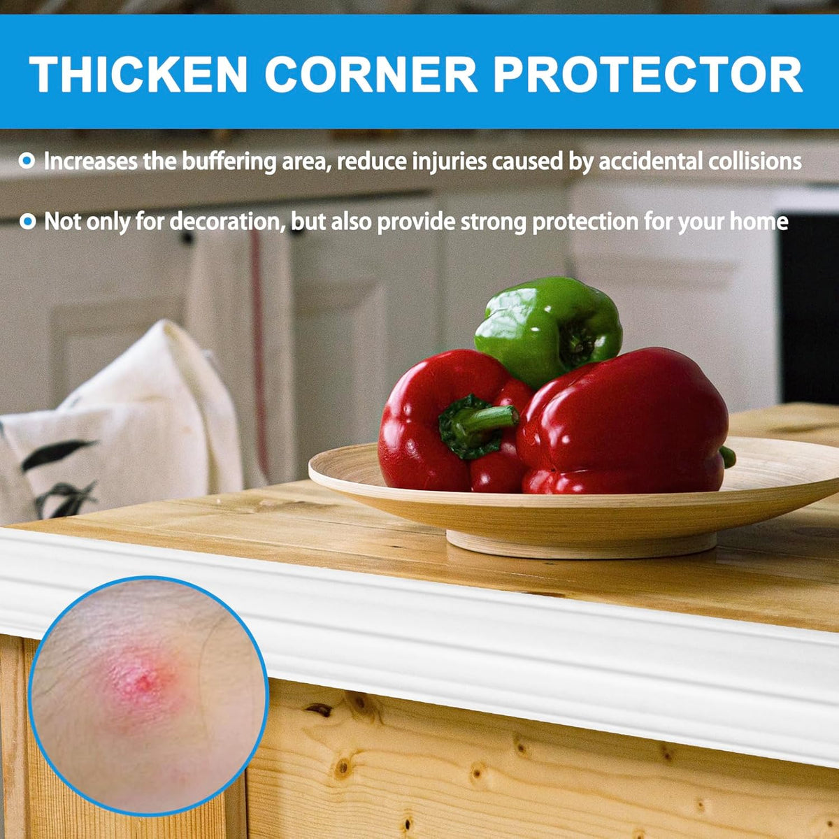 Wall Corner Protector Peel and Stick Corner Trim Molding Flexible Inside & Outside Wall Edge Guard