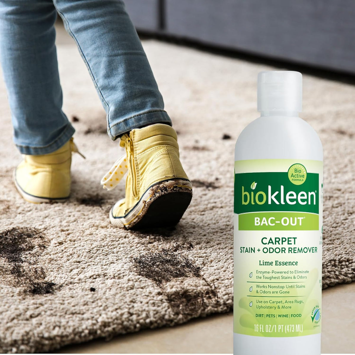 Biokleen Bac-Out Enzymatic Stain & Odor Remover for Carpet - Removes Stains and odors caused by